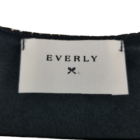 Everly Black Gold Sleeveless Dress Metallic Women's Size Small - Picture 6 of 7